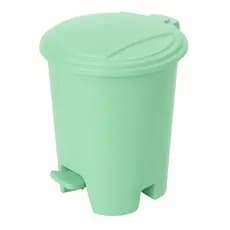 Lixeira com Pedal 7 Litros Verde Menta Plástico Resistente com Tampa – Ideal para Banheiro, Cozinha e Escritório