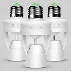 Sensor de Presença E27 Bivolt 360° Detector de Movimento Infravermelho Automático para Lâmpada Dia e Noite