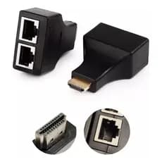 Kit 2 Extensor Sinal Repetidor Até 30m Cabo Rede Rj45 Hdmi