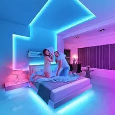 Fita LED RGB 5 METROS c/ Controle 3528 60 LED/m IP65 com Revestimento em Silicone Iluminação Decorativa Colorida Luz Led