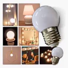 KIT 2 Lâmpada 3W E27 Branco Quente Iluminação decorativa Casa Quarto Sala Abajur Varal de Luz Jardim Casamento Evento