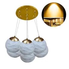 Lustre Pendente Decorativo Globo Branco Led
