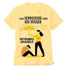Camiseta Setembro Amarelo Unissex Mes Do Combate Ao Suicidio unissex
