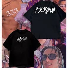 camiseta unissex matue 30praum gola redonda basica 100%algodão trapper cantor 12