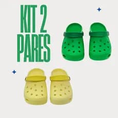 babuche infantil e adulto super confortavel verde e amarelo para meninos e meninas