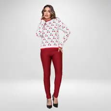 Calça Suplex Power Reduz Medidas Modeladora Zíper Mini Lipo
