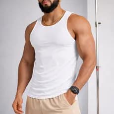 Camiseta Masculina Regata Canelada Estilo Americana Camisa Regata Academia