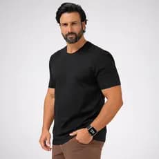 Camiseta Masculina 100% Algodão Lisa Clássica Casual Camisa Manga Curta Confortável