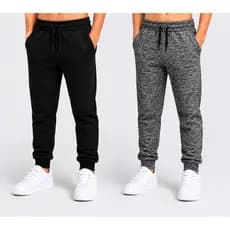 Kit 2 Calça Infantil Moletom Flanelada Jogger Menino Inverno