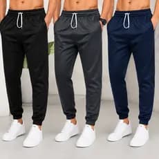 Kit 3 Calça Jogger Masculina Forrada Casual Flanelada Ideal Para Treino Passeio Frio