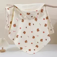 Toalha de Banho Para Bebê 100% algodão Com Capuz Super Macia Absorvente Para Recém-nascidos CriançasManta Para Banho