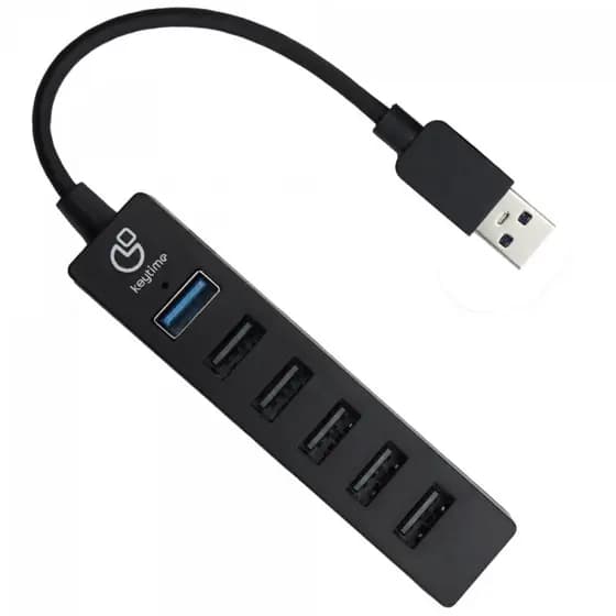 Adaptador USB 7 em 1 Keytime Data Port, USB para USB 2.0/USB 3.0 - KYT00036