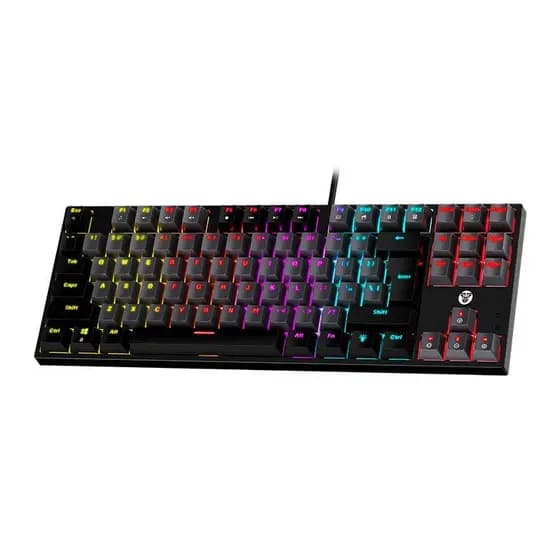 Teclado Mecanico Fantech Atom87 Sumi Edition, Rainbow, Switch Red - MK876V2 GY (RD) [OPEN BOX]