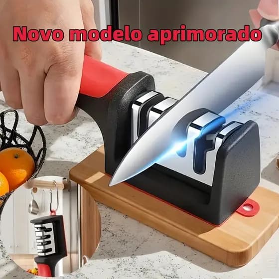 1/3/5 Afiador De Faca 3 Estágios Amolador Profissional Com Afiação Rápida Em Aço Inoxidável IMP