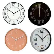 Relógio de Parede Preto Ou Branco 25cm Silencioso Design Moderno Sala Quarto Escritório Cozinha IMP