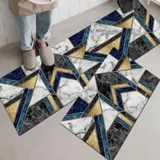 Tapete Decorativo 60x40cm Várias Estampas Coloridas Tapete Geométrica de Banheiro Entrada Hall