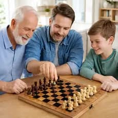 Jogo De Xadrez Madeira Dobrável Tabuleiro Profissional