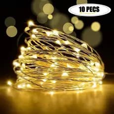Fio Luzes De de Fada LED 3 Metros Cor Quente para Decoração de Casamento Festas  Lar e Natal