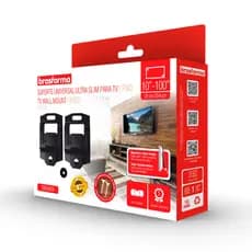 Suporte Fixo Universal 10” à 100” 100Kg para TV LED, LCD, Plasma, 3D, Smart TV – Brasforma SBRU859