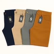 Kit 4 Bermudas Masculina de Sarja Reta Brim 36 ao 46 Evolution