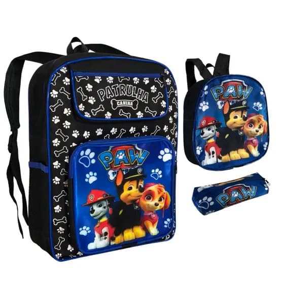Kit Mochila Escolar Infantil Costa Grande Com Lancheira + Estojo