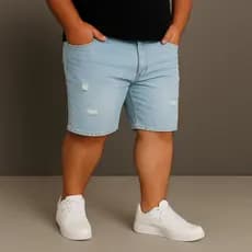 Bermuda Jeans Masculina Slim Plus Size 48 Ao 58 Com Lycra