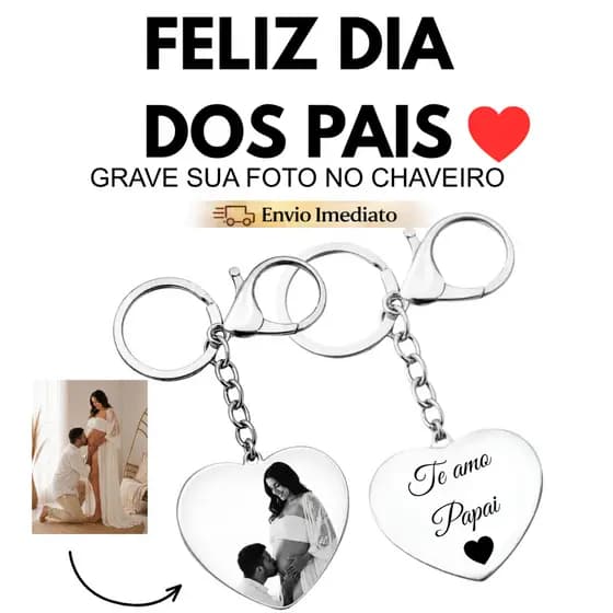 Chaveiro Dia Dos Pais Personalizado Presente Prata Família Gravação Grátis Chaves Mochilas Carro