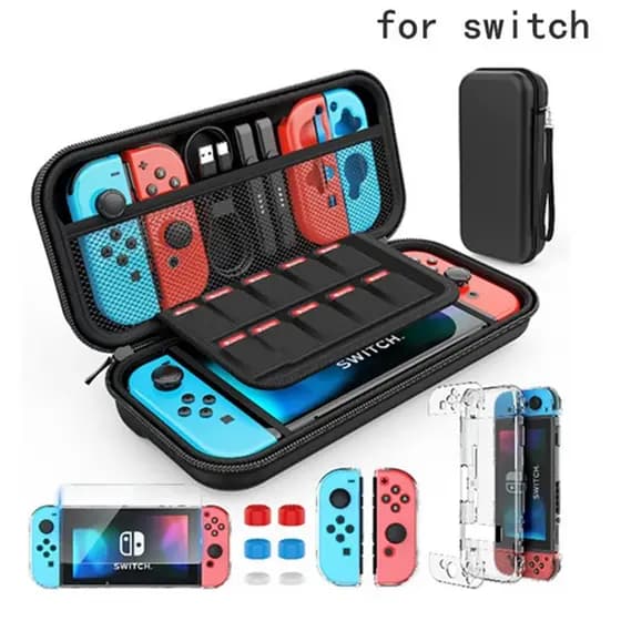 Estojo de Transporte para Gamepad do Switch Organizador para Switch/Switch OLED/V2 com 8 Slots para Cartuchos de Jogos