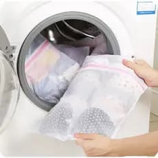 Kit 2  Sacos para lavar roupas (P, M,) Protetor De Roupa Íntima Tecido Papa Bolinha roupa delicadas