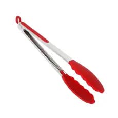 Pegador De Silicone e Inox Para Carne Churrasco Salada Cozinha 29 cm