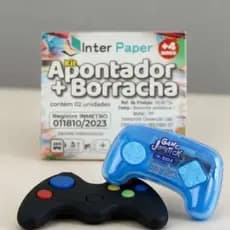 KIT APONTADOR MAIS BORRACHA GAME