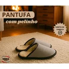 Pantufa Feminina COM PELINHO Confortável direto de fabrica