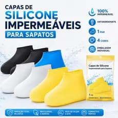 Capa de Silicone Impermeável para Sapatos 1 Par Antiderrapante Reutilizável Protetor de Chuva