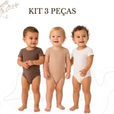 Kit 3 Peças Body  Ribana Alta Qualidade Bory Bebe