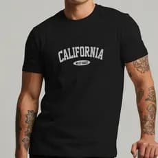 Camiseta California 100% Algodão Masculina Streetwear