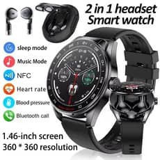 2025 Novo smartwatch 2 Em 1 Com Fones De Ouvido Bluetooth TWS , Relógio Masculino Nc , monitor De Pressão Arterial De Fr