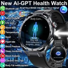 2026 Novo Corpo Gordura AI Análise Saúde Smartwatch Relógio Inteligente ECG + PPG Ácido Úrico BP Oxigênio No Sangue Cham