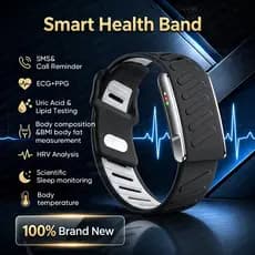 Novo Sem Tela De Saúde Pulseira Inteligente ECG + PPG Pressão Arterial Freqüência Cardíaca Sono 24/7 Monitoramento Rastr