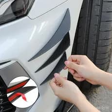 4/6 Peças Decoração de Para-choque Frontal do Carro Difusor Divisor Aletas Spoiler de Corpo Asa de Pato Universal Carro