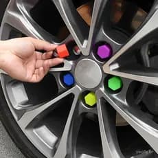 20 peças de parafusos luminosos de 15mm/17mm/19mm, usados para calotas de rodas de carro, à prova de ferrugem, com porca