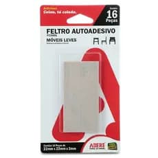 Feltro Protetor Antirrisco Adere FC300Q 22x22 mm - 16 peças