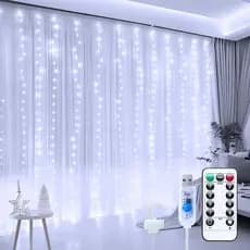 3x3 M 300 Luz De Cortina LED 8 Modos De Iluminação Luzes De Fada De Fadas USB Para Decorações De Natal 110v-220v