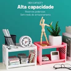 Organizador de mesa adequado para mesas penteadeiras cozinhas banheiros fácil de instalar
