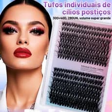 280 UN  Uma Caixa Cílios Postiços Tufo Volume Tipo Combinado D Curl Extensão Tufos sem Nó