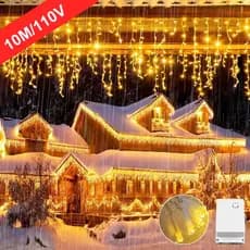 10M Cascata 400 Led's  8 Modelo 110v Pisca Natal Decoração luzes natal led