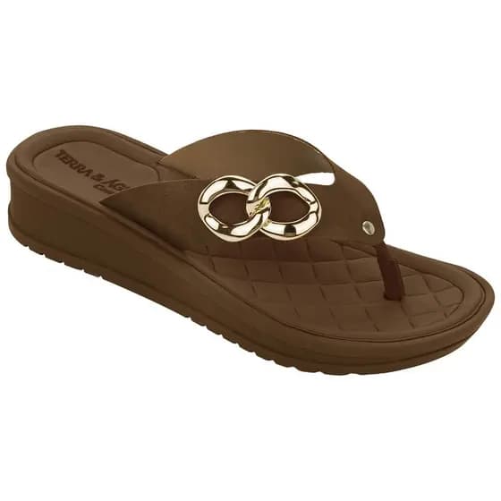 Sandália Feminina Terra & Água Confort 440002 Ortopédica Anatômica Leve Antiderrapante Conforto