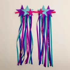 Ombreira Carnaval 3 Estrelas E Tassel Rosa, Verde E Roxa  -