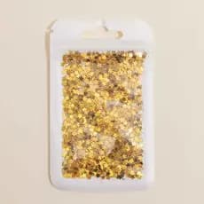 Glitter Em Formato De Mini Estrelas Dourado  -