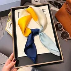 Coleção De Lenços Quadrados 70 * 70-Lenço De Pescoço Profissional Feminino Estampado Versátil E Elegante