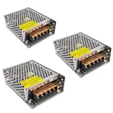Kit 3 Fonte Chaveada Cftv Bivolt Proteção Curto 5A 12v 60w Sensibilidade 30mA Colméia